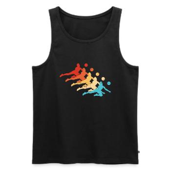 Jeux de volley-ball Femmes Volley Hommes Joueurs de volley-ball - Débardeur bio Premium Homme - noir - Devant - Michal (187cm)