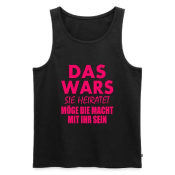 Das wars sie heiratet - Männer Premium Bio Tank Top - Schwarz - Vorne - AI Model Male 178 light (178cm)