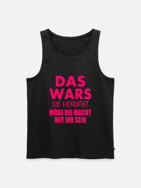 Das wars sie heiratet - Männer Premium Bio Tank Top - Schwarz