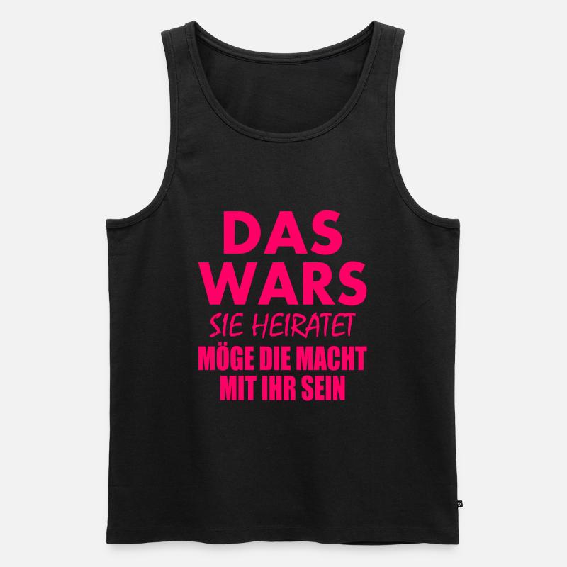 Das wars sie heiratet - Männer Premium Bio Tank Top - Schwarz