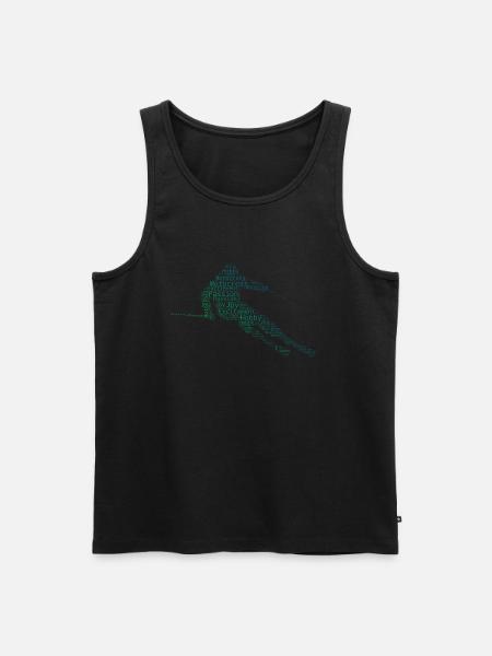 Ski Freestyle Skiërs Wintersport Heren - Mannen Premium Bio Tanktop - zwart