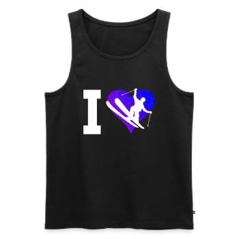 Freestyle Ski Ski Freestyle Herren Slopestyle - Männer Premium Bio Tank Top - Schwarz - Vorne - Michal (187cm)