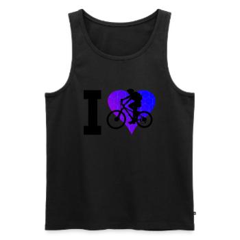 MTB Mountain Bike Cycling Cyclists Cycling - Men's Premium Organic Tank Top - black - Front - Michal (187cm)