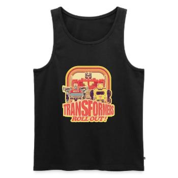Transformers Autobots Roll Out! Retro-Design - Men's Premium Organic Tank Top - black - Front - AI Model Male 178 light (178cm)