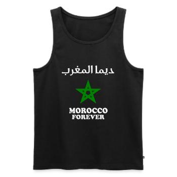 Dima maghrib - Débardeur bio Premium Homme - noir - Devant - AI Model Male 178 light (178cm)