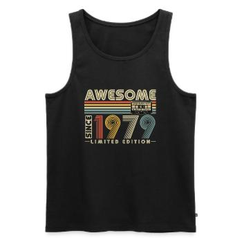 Großartig seit 1979 Jahrgang Geburtstag Retro - Männer Premium Bio Tank Top - Schwarz - Vorne - Michal (187cm)