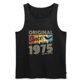 Original Since 1975 Cadeau d’anniversaire vintage - Débardeur bio Premium Homme - noir - Devant - Michal (187cm)