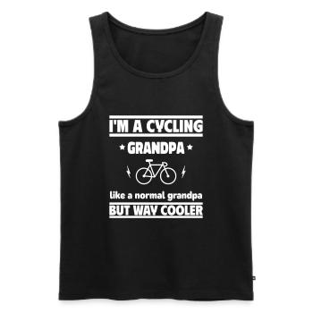 Je suis un grand-père vélo, beaucoup plus cool - Débardeur bio Premium Homme - noir - Devant - Michal (187cm)