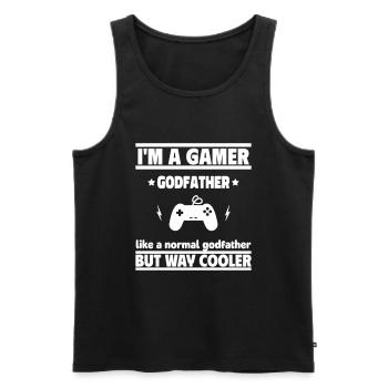 Godfather gamer: cooler than a normal - Men's Premium Organic Tank Top - black - Front - Michal (187cm)