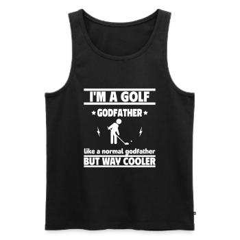 Godfather golfer, much cooler than a normal - Men's Premium Organic Tank Top - black - Front - Michal (187cm)