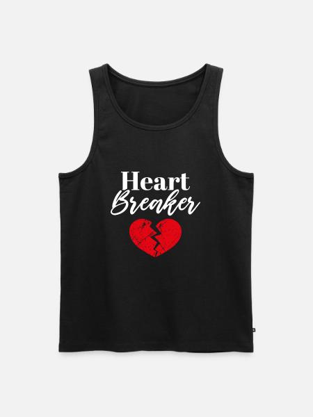 Heart Breaker - Men's Premium Organic Tank Top - black