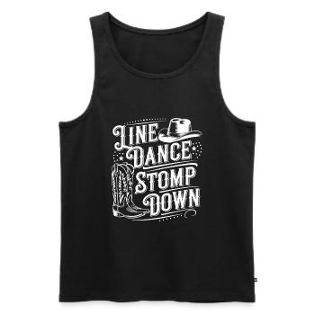Line Dance Stomp Down Country Dance - Men's Premium Organic Tank Top - black - Front - AI Model Male 178 light (178cm)