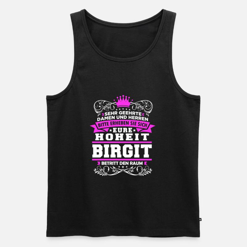 Eure Hoheit - Birgit - Männer Premium Bio Tank Top - Schwarz
