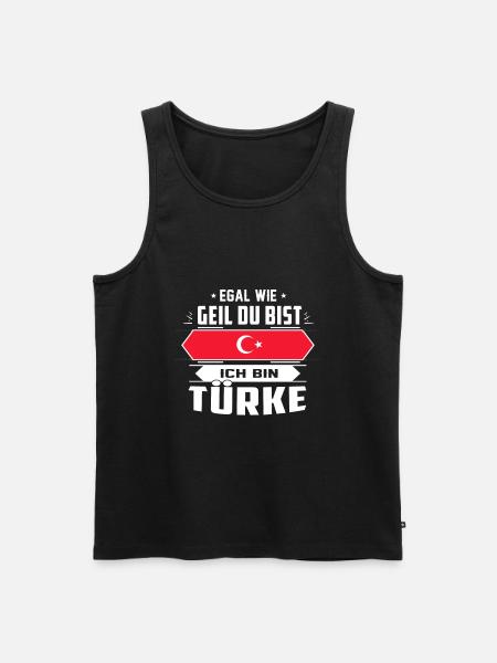 Ich bin stolzer Türke - Männer Premium Bio Tank Top - Schwarz