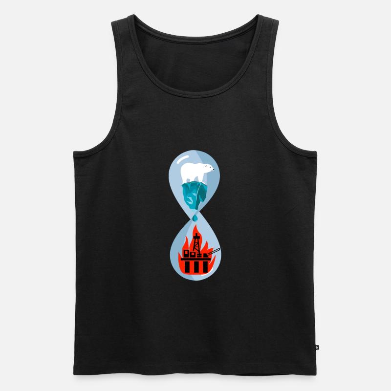 Eisbär Klima Klimawandel - Männer Premium Bio Tank Top - Schwarz