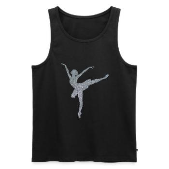 Ballerine danseuse ballet scène danse cadeau - Débardeur bio Premium Homme - noir - Devant - Michal (187cm)