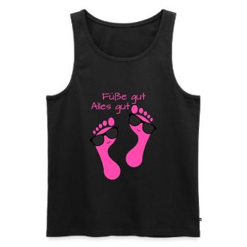 Fußpflege Pediküre Podologe Nagelstudio Geschenk - Männer Premium Bio Tank Top - Schwarz - Vorne - Michal (187cm)