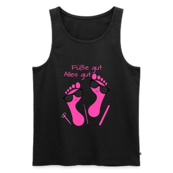 Fußpflege Pediküre Podologe Nagelstudio Geschenk - Männer Premium Bio Tank Top - Schwarz - Vorne - Michal (187cm)