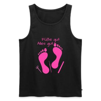 Fußpflege Pediküre Podologe Nagelstudio Geschenk - Männer Premium Bio Tank Top - Schwarz - Vorne - Michal (187cm)