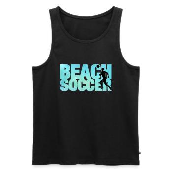 Beach Soccer Beach Soccer Sport Gift - Men's Premium Organic Tank Top - black - Front - Michal (187cm)