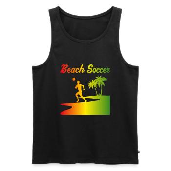 Beach Soccer Beach Soccer Sport Gift - Men's Premium Organic Tank Top - black - Front - Michal (187cm)