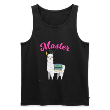Master Studium Abschluss Lama Alpaka Geschenk - Männer Premium Bio Tank Top - Schwarz - Vorne - Michal (187cm)