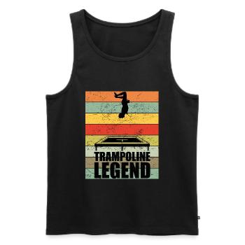 Trampoline Legend Trampoline Jump Retro Gift - Men's Premium Organic Tank Top - black - Front - Michal (187cm)