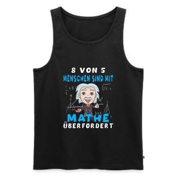 Mathe Mathematik Mathelehrer Lehrer Geschenkidee - Männer Premium Bio Tank Top - Schwarz - Vorne - AI Model Male 178 light (178cm)