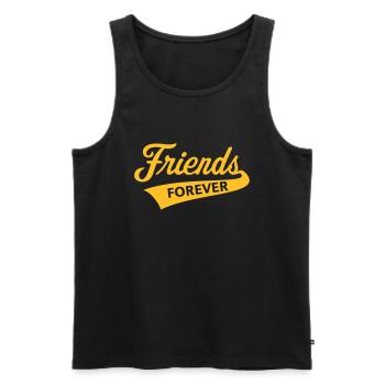 Friends Forever (Friendship / Best Buddies) - Débardeur bio Premium Homme - noir - Devant - AI Model Male 178 light (178cm)