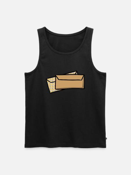 Letters Envelopes Post envelopes mail - Men's Premium Organic Tank Top - black