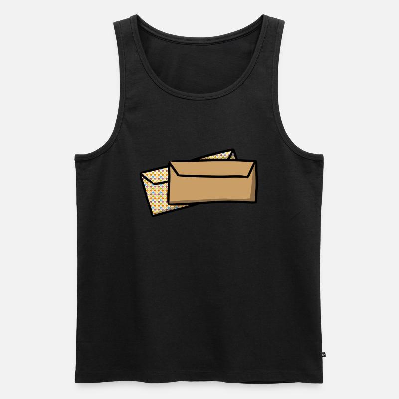 Letters Envelopes Post envelopes mail - Men's Premium Organic Tank Top - black