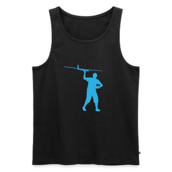Model Flight Model Builder Airplane Sailor Gift - Men's Premium Organic Tank Top - black - Front - AI Model Male 178 light (178cm)