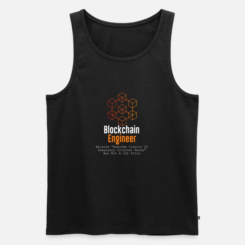 Blockchain Engineer - Cryptocurrency - Men's Premium Organic Tank Top - black