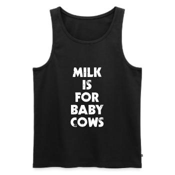Milk is for Baby Cows Vegan Veganer Tierschutz - Débardeur bio Premium Homme - noir - Devant - Michal (187cm)