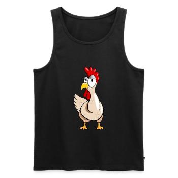 Funny Chicken Gift Chicken Chicken Keeping - Men's Premium Organic Tank Top - black - Front - AI Model Male 178 light (178cm)