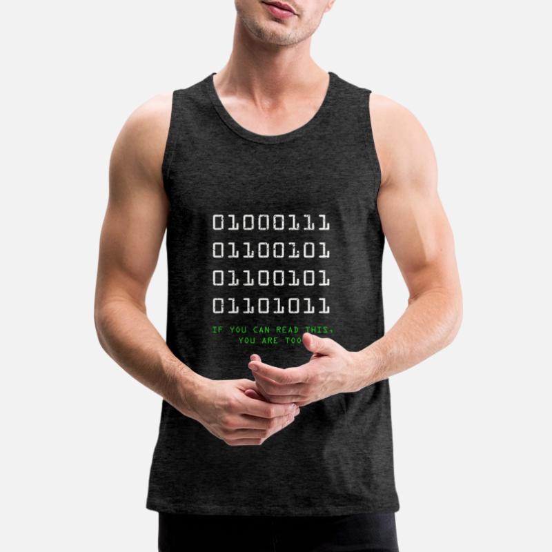 Geek Computer Nerd Binary Code IT Drôle programmeur Débardeur bio Premium Homme