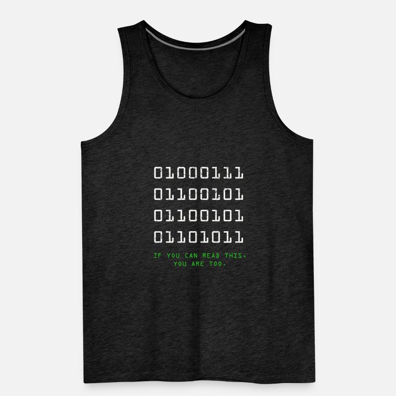 Geek Computer Nerd Binärcode IT Lustiger Programmierer Männer Premium Bio Tank Top