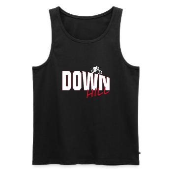 Downhill, Fahrrad, Bike, Bmx, Mtb - Männer Premium Bio Tank Top - Schwarz - Vorne - Michal (187cm)
