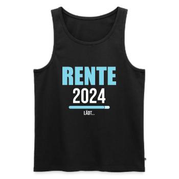 Rentner 2024 Ruhestand 2024 Der Countdown läuft - Männer Premium Bio Tank Top - Schwarz - Vorne - Michal (187cm)