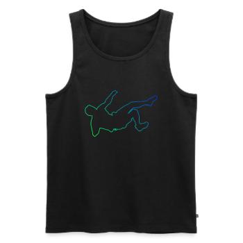 Boulder Bouldering Grimpeur Hommes Escalade - Débardeur bio Premium Homme - noir - Devant - Michal (187cm)