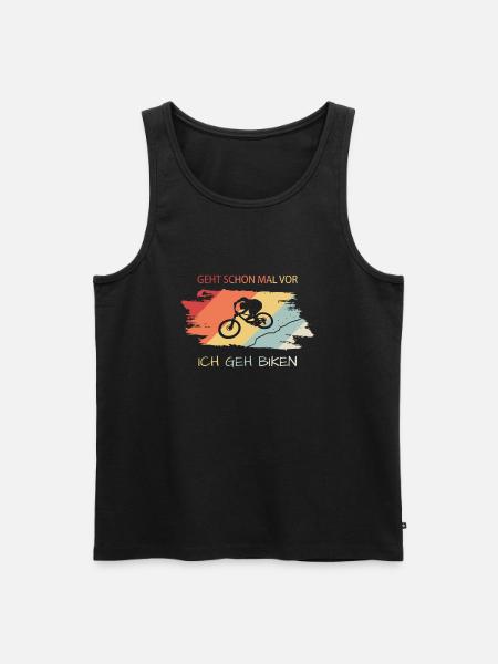 Downhill biken - Männer Premium Bio Tank Top - Schwarz