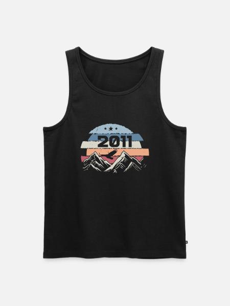 Oryginał 2011 Rocznik 2011 Urodziny 2011 - Ekologiczny tank top męski Premium - czarny