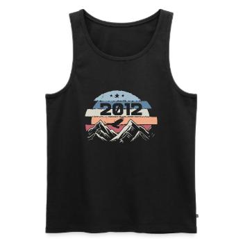 Original 2012 Jahrgang 2012 Geburtstag 2012 - Männer Premium Bio Tank Top - Schwarz - Vorne - AI Model Male 178 light (178cm)
