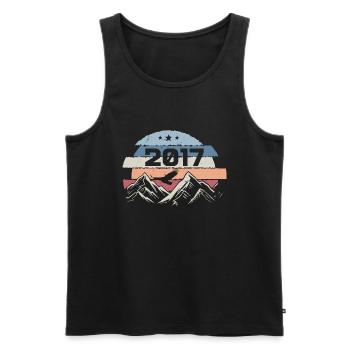 Original 2017 Vintage 2017 Birthday 2017 - Men's Premium Organic Tank Top - black - Front - AI Model Male 178 light (178cm)