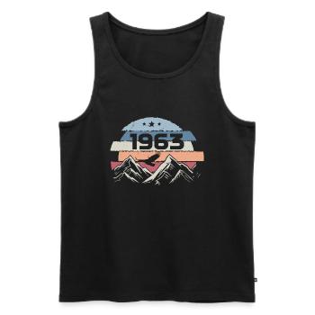 Original 1963 Jahrgang 1963 Geburtstag 1963 - Männer Premium Bio Tank Top - Schwarz - Vorne - AI Model Male 178 light (178cm)