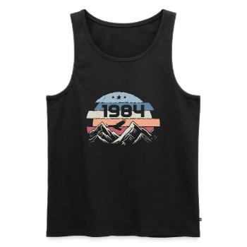 Original 1984 Jahrgang 1984 Geburtstag 1984 - Männer Premium Bio Tank Top - Schwarz - Vorne - AI Model Male 178 light (178cm)