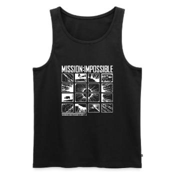 Mission Impossible Dead Reckoning Tile Design - Men's Premium Organic Tank Top - black - Front - AI Model Male 178 light (178cm)