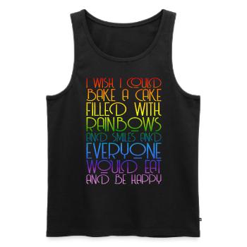 Rainbows Rainbow Graphic - Men's Premium Organic Tank Top - black - Front - AI Model Male 178 light (178cm)