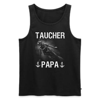 Apnoetaucher Freitaucher Scuba Taucher Papa - Männer Premium Bio Tank Top - Schwarz - Vorne - Michal (187cm)