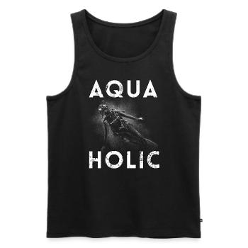 Apnea Diver Freediver Scuba Diver - Men's Premium Organic Tank Top - black - Front - AI Model Male 178 light (178cm)